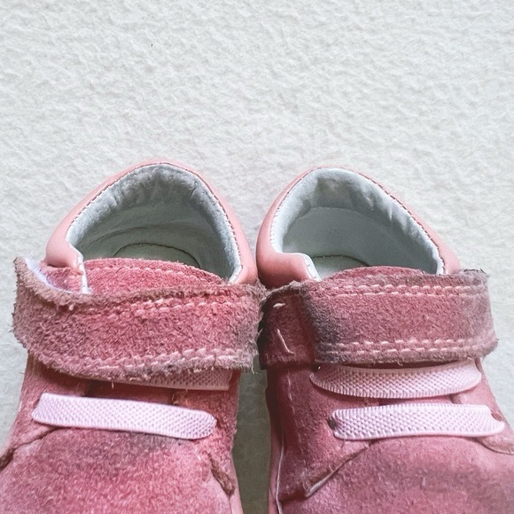 Jack &Lily My Shoes Pink Suede Moccasins Shoes 12-18m Genuine Vegan - Picture 5 of 6
